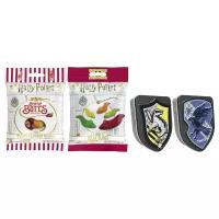 Конфеты Jelly Belly Гарри Поттера Bertie Bott's 54 гр. + Jelly Slugs 59 гр. + Эмблема факультета Пуффендуй 28 гр. + Эмблема факультета Когтевран 28 гр. (4 шт.)