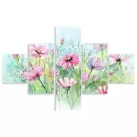 Модульная картина на холсте "Нежность цветка" 90x61 см