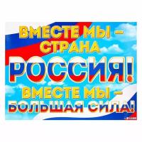 Плакат "Мы вместе - Россия!" радуга, 44,5х60 см