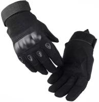 Тактические перчатки для мужчин Т01 полнопалые, для охоты, туризма и рыбалки, черный