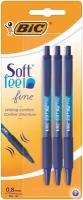 Ручки шариковые Bic Soft Feel синие 3 шт