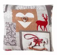 Мягкая новогодняя, декоративная подушка с секретом Лапландия
