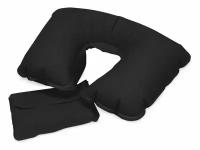 Подушка надувная «Сеньос» в чехле в дорогу, цвет черный