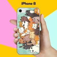 Силиконовый чехол на Apple iPhone 8 Много котов / для Эпл Айфон 8