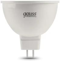 Светодиодная лампа Gauss Elementary 11W эквивалент 110W 3000K 850Лм GU5.3 для спотов MR16