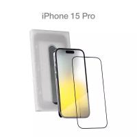 Защитное стекло с аппликатором COMMO для Apple iPhone 15 Pro, прозрачное