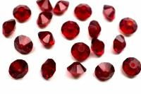 Бусины биконусы хрустальные 5х3мм, цвет RUBY, 750-004, 10шт