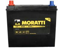 Аккумуляторная батарея MORATTI 55B24R 6СТ50 тонкая клема