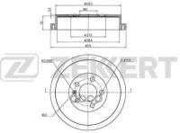 Барабан Торм. Зад. Skoda Rapid (Nh_) 15- Vw Polo V 10- Zekkert арт. bs-6016