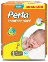 Perla подгузники, Mega Newborn, 1, 2-5 кг, 68 шт