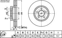 ATE 24.0125-0162.1 Диск тормозной передн, FORD: C-MAX 1.8 TDCi/2.0/2.0 CNG/2.0 LPG/2.0 TDCi 07-, C-MAX II 1.6 EcoBoost/2.0 TDCi 10-, FOCUS C-MAX 1.6/1.6 TDCi/1.6 Ti/1.8/1.8 Flexifuel