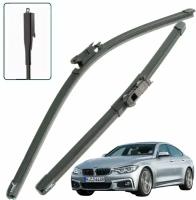 Дворники BMW 4-Series (1) F36 БМВ 4 серии Ф36 лифтбек рест 2017 2018 2019 2020 Щетки стеклоочистителя бескаркасные 600мм-450мм к-т 2шт