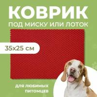 Ева коврик 35x25 под миску или лоток для кошек / собак /грызунов ячеистый