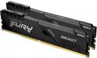 Оперативная память 16Gb DDR4 3200MHz Kingston Fury Beast Black (2x8Gb KIT) (KF432C16BBK2/16)