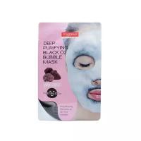 Очищающая кислородная маска "Purederm", с вулканической породой Black O2 Bubble Mask -Volcanic 1 шт. 188480