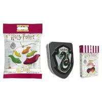 Конфеты Jelly Belly Гарри Поттера Bertie Bott's 35 гр. + Мармелад Jelly Slugs 59 гр. + Конфеты Эмблема факультета Слизерин 28 гр. (3 шт.)