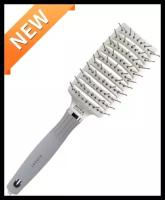 Щётка Expert Care Vent Nylon Bristles White&Grey M