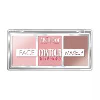 Alvin D'or Палетка для контурирования Face Contour Makeup Trio Palette, 01 light