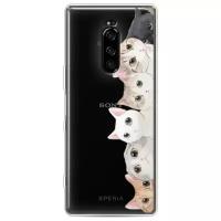 Силиконовый чехол Котики на Sony Xperia 1 / Сони Xperia 1