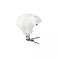 Елочная игрушка Елочка Белый медведь С1882, белый, 5 см