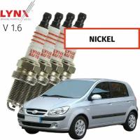 Свечи зажигания Hyundai Getz (1) / Хендай Гетц 2005 2006 2007 2008 2009 2010 2011 V1.6 G4ED / никель, 4шт LYNXauto