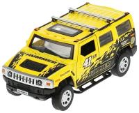 Модель машины Технопарк Hummer H2, Спорт, жёлтая, инерционная, свет, звук НUМ2-12SLSRТ-YЕ