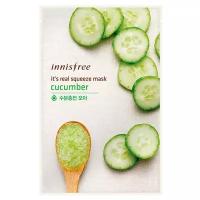 Innisfree тканевая маска It's Real Squeeze Cucumber с соком огурца