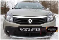 Защитная сетка переднего бампера Renault Sandero Stepway 2009-2013