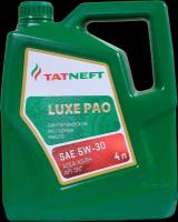 Синтетическое моторное масло Татнефть LUXE PAO 5W-30, 4 л