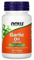 Чесночное масло Нау Фудс (Garlic Oil Now Foods), 1500 мг, 100 капсул