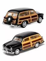 Машинка металлическая Kinsmart 1:40 «1949 Ford Woody Wagon» инерционная, чёрная KT5402D-1