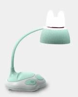 Настольная лампа/ночник детский настольный светильник/2в1/мятного цвета/сенсорный