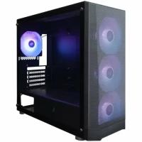 Корпус mATX 1STPLAYER FD5-M ARGB Black (USB3.0,Audio,4x120mm ARGB,черный[FD5-M-BK-4F2AP])