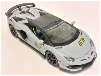 Машинка Lamborghini Aventador со съемной крышей 1:24, металлическая, свет, звук