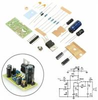 Набор для самостоятельной сборки и пайки (конструктор) "Аудио усилитель мощности 1x18Вт на микросхеме TDA2030A" (Н)