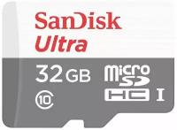 Карта флэш-памяти MicroSD, 32 Гб SanDisk Ultra UHS-I без адаптера