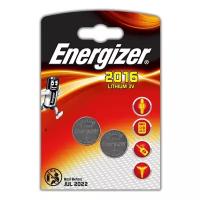 Батарейка Energizer CR2016, в упаковке: 2 шт