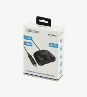 Разветвитель авто Eplutus FC-340 (3USB/3розетки) (черный)