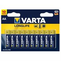 Батарейка VARTA LONGLIFE AA, в упаковке: 10 шт