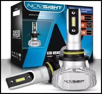 Светодиодная лампа Novsight N15 HB4 9006 цоколь P22d 50Вт 2шт 6500К 10000Лм белый свет LED автомобильная