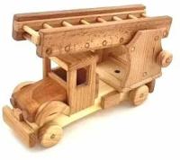 Пожарная машина - деревянная авторская игрушечная машина