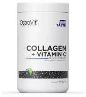 Коллаген OstroVit Collagen + Vitamin C (400 г) Малина-Мята