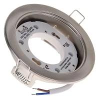 Ecola GX53 H4 Downlight without reflector_satin chrome (светильник) 38х106 (к+) FS53H4ECB