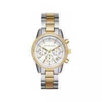 Наручные часы MICHAEL KORS MK6474 кварцевые, хронограф, секундомер, водонепроницаемые, подсветка стрелок, мультиколор