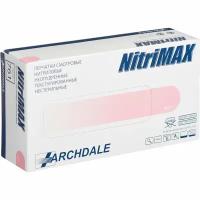 Перчатки нитрил. н/с. н/о текст NitriMax (L) 50 пар/уп розов