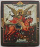 Православная Икона Архангел Михаил "Вестник Апокалипсиса", деревянная иконная доска, левкас, ручная работа(Art.1087С)