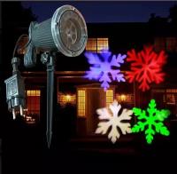 Новогодний проектор уличный домашний. Диско-шар калейдоскоп