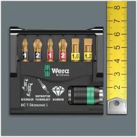 Набор бит WERA Bit-Check 6 Universal 2 торсионных, 6 пр, 1/4" E6.3 PH 1/2, PZ 1/2, TX 15/20/25