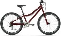 Велосипед 24 FORWARD UNIT 1.0 (6-ск.) 2023 (рама 12) темный/красный/белый