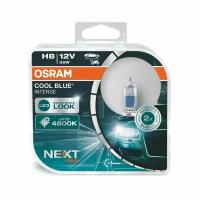 Лампа автомобильная галогеновая H8 OSRAM Cool Blue Intense Next 12V 4800K PGJ19-1 (комплект 2 шт.) 64212CBN_HCB